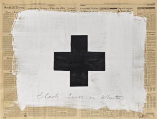 Robert Longo - Black Cross on White