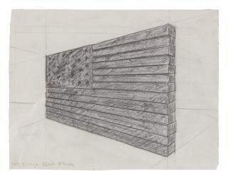 Robert Longo - Cast Bronze Black Flag (Study For The Bullet Or The Ballot)