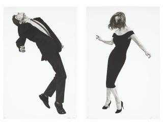 Robert Longo - Men in the Cities: two prints