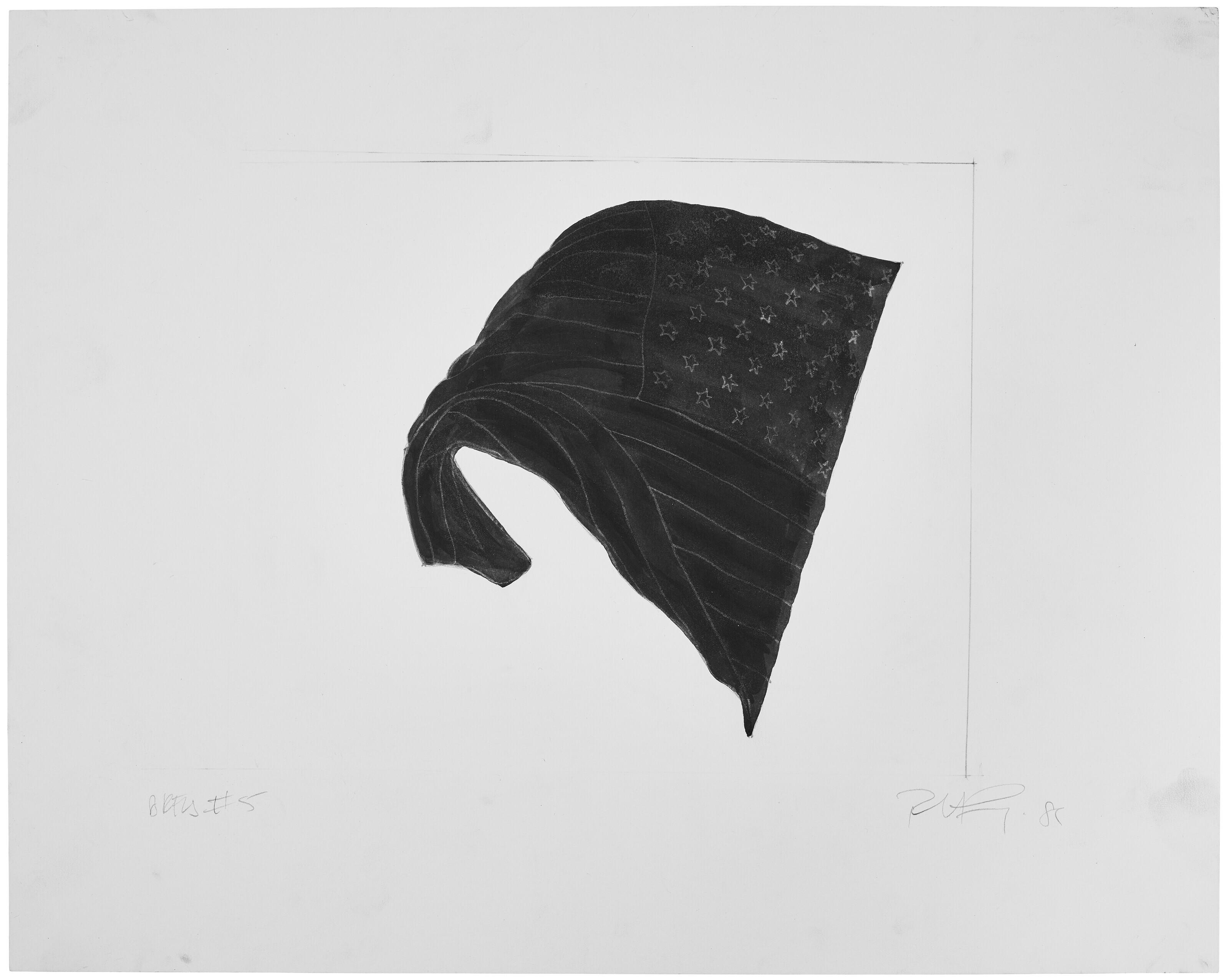 Robert Longo - Study for Black Flag #5