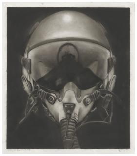 Robert Longo - Study for Jet Pilot Helmet #3B