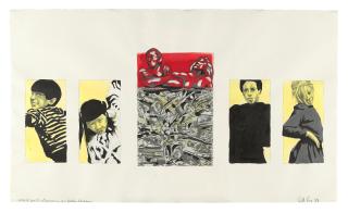 Robert Longo - Study For Love Police: Engines In Us/Golden Children, 1982-1983