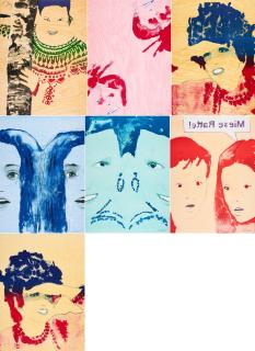 Robert Lucander - Serie von 7 Holzschnitten.