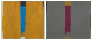 Robert M. Kulicke - Ikon (Ochre & Blue) And Ikon (Violet & Grey): Two Works