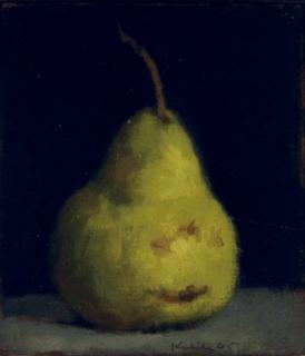 Robert M. Kulicke - Pear with light background: and a companion painting