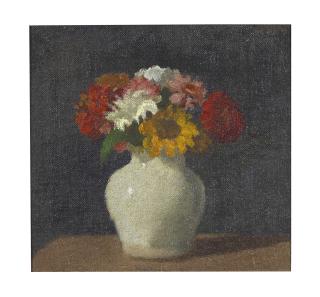 Robert M. Kulicke - Zinnias in Sung Vase