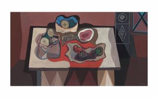 Robert Macbryde - Red and Black Still Life