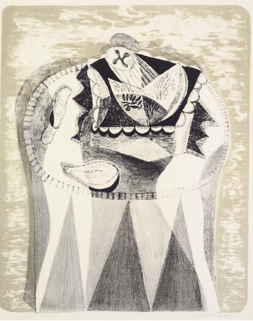 Robert Macbryde - Still Life with Fig and Water Melon