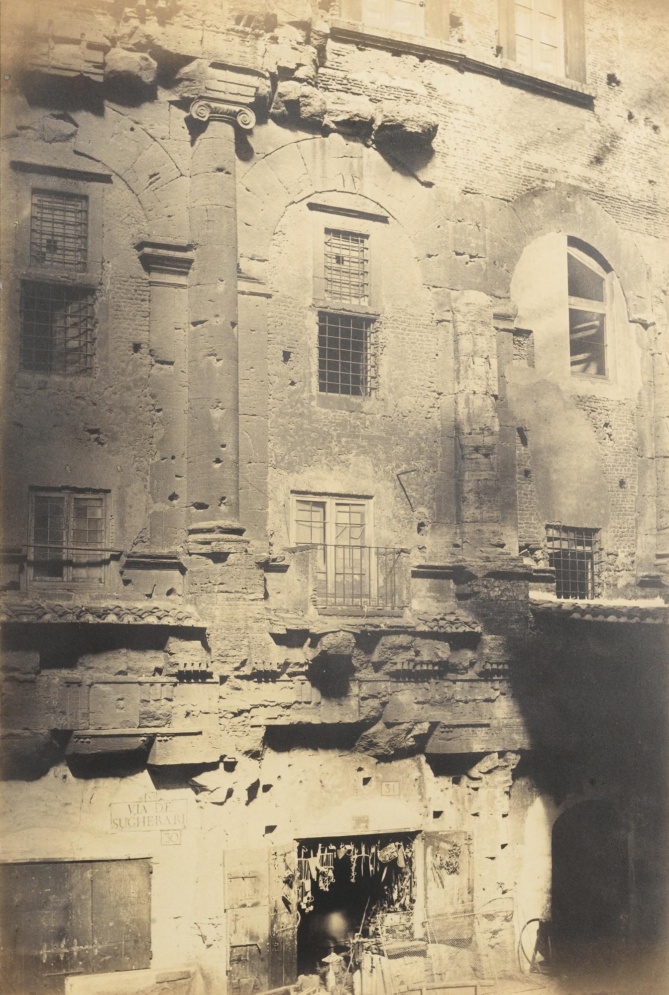 Robert Macpherson - Le Théatre Marcellus Vu De La Piazza Montanara, Rome, 1858Albumen Print, Flush-Mounted To Original Card. Mounted And Framed.