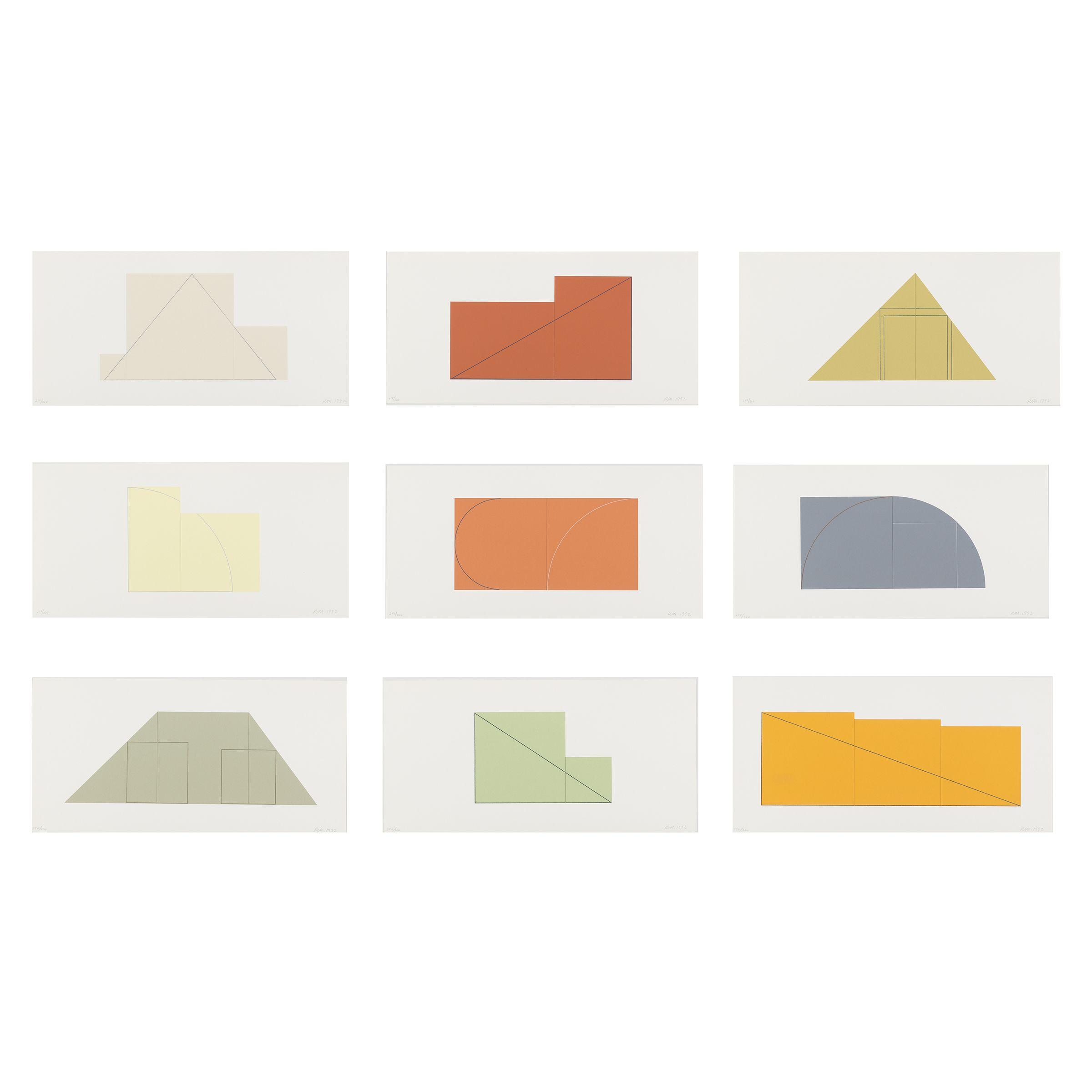 Robert Mangold - A Book of Silk Screen Prints: Multiple Panel Paintings, 1973-1976 (9 works)