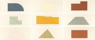 Robert Mangold - A Book of Silk Screen Prints. Multiple panel paintings