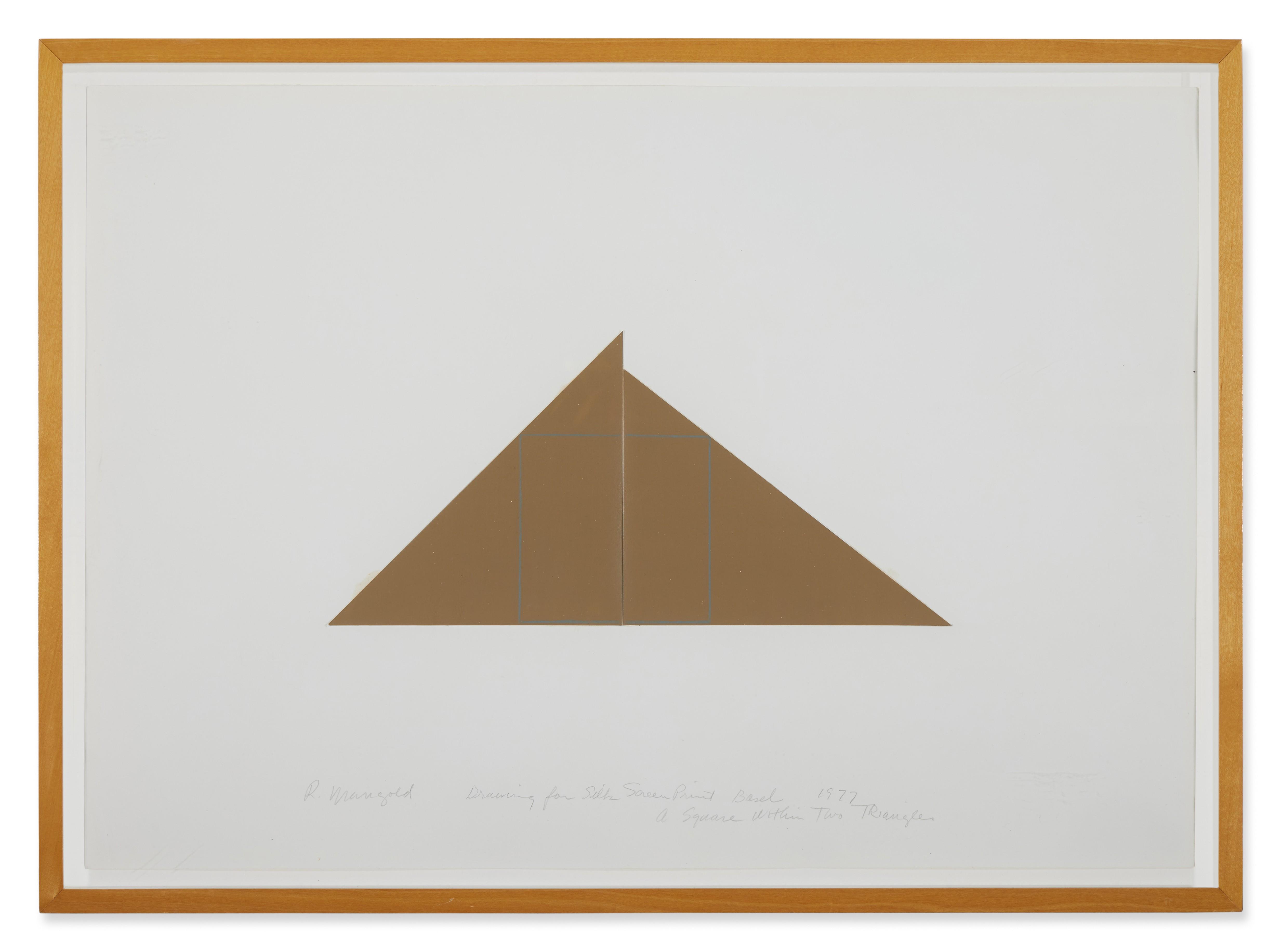 Robert Mangold - A Square Within Two Triangles (Drawing for Silk Screen Print Basel)