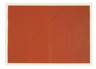 Robert Mangold - A Triangle Within Two Rectangles (Red)