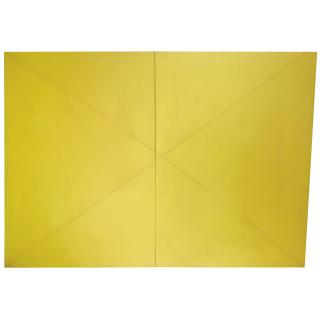 Robert Mangold - American A Curve And A Straight Line Diagonal Within Two Distorted Rectangles