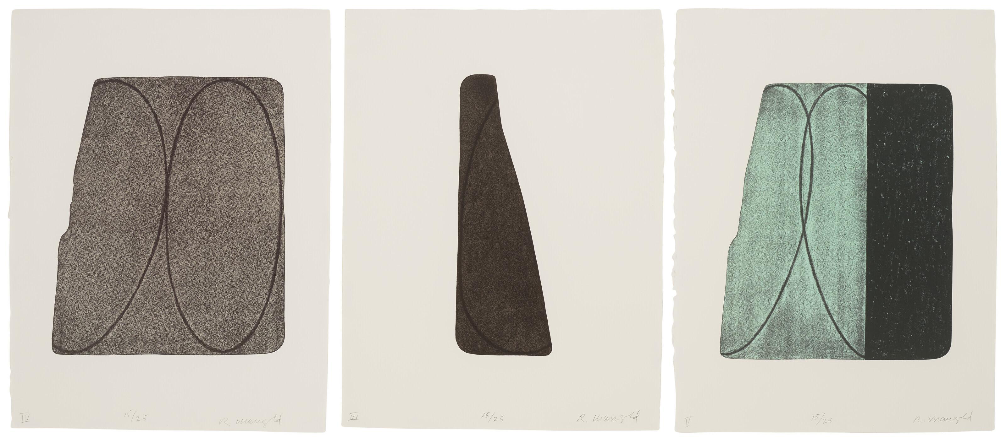 Robert Mangold - III, IV and V, from Fragments