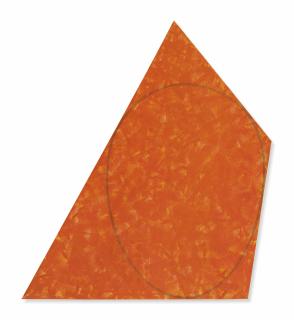 Robert Mangold - Irregular Red-Orange Area with A Drawn Ellipse #3