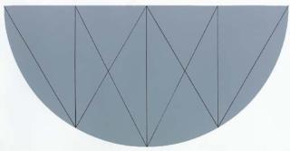 Robert Mangold - Manilla Curved Area Series W; Brown Curved Area Series V; and Gray Curved Area Series X (Parasol RM 1; 2; and 3)