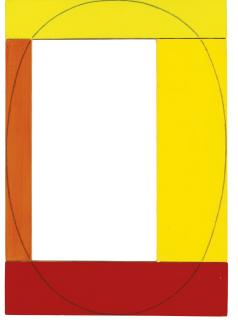 Robert Mangold - Model For Four Color Frame Painting #2