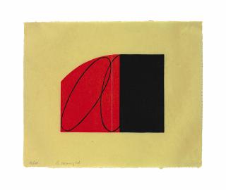 Robert Mangold - Orange/Black Zone