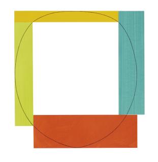 Robert Mangold - Study For 4 Color Frame Painting #7