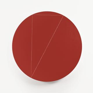 Robert Mangold - Triangle Within A Circle (Red)