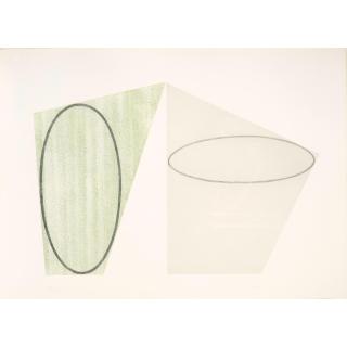 Robert Mangold - Untitled, State A (Color); Untitled, State B (Black) (2 works)