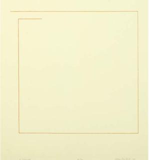 Robert Mangold - Yellow Line Print