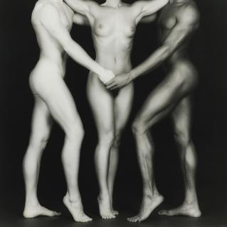 Robert Mapplethorpe - Ken, Lydia & Tyler, 1985Silver Print Flush-Mounted To Card. On The Reverse, With The Photographer\'S Copyright Stamp Signed By Michael Ward Stout, Dated 1985 And Numbered 5/10. Mounted And Framed.