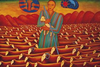 Robert Marchant - Shepherd and his sheep