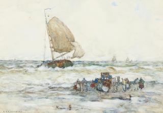 Robert McGown Coventry A.R.S.A, R.S.W. - The fisherman\'s return