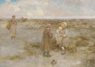 Robert Mcgregor, R.S.A. - A curiosity of the beach