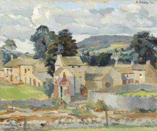 Robert Medley, R.A. - Farm Buildings, Bainbridge (Recto); Half-Length Study Of A Girl (Verso)