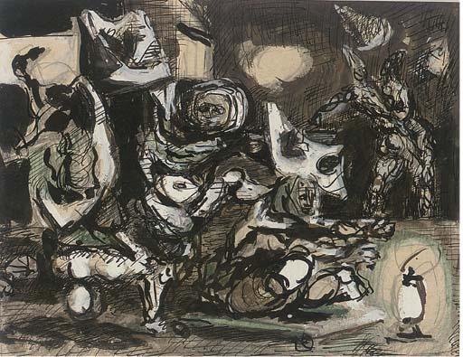 Robert Medley, R.A. - Landscape With Figures