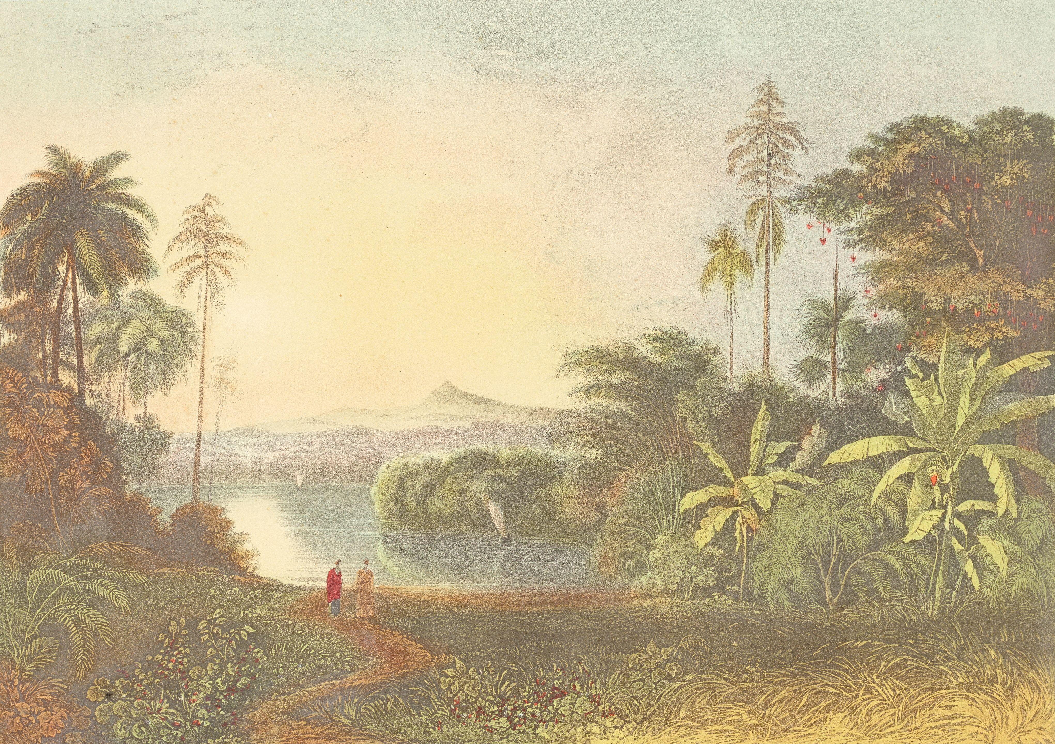 Robert Melville Grindlay - \'View in the Island of Ceylon\'; \'Hermitage at Kurrungalle in Ceylon\'