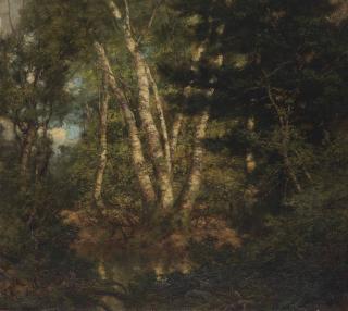 Robert Melvin Decker - A Birch Family, June Time At Lake George, New York