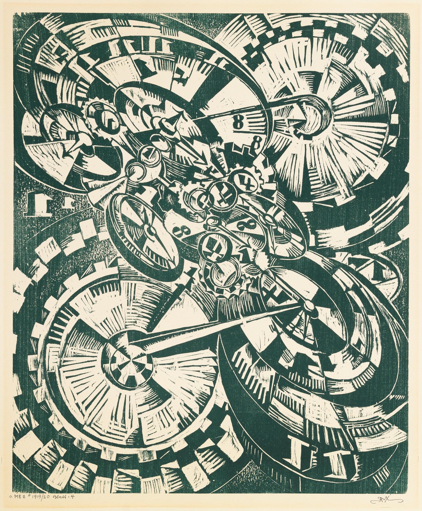 Robert Michel - 4 Bll.: „MEZ“ (Mitteleuropäische Zeit)