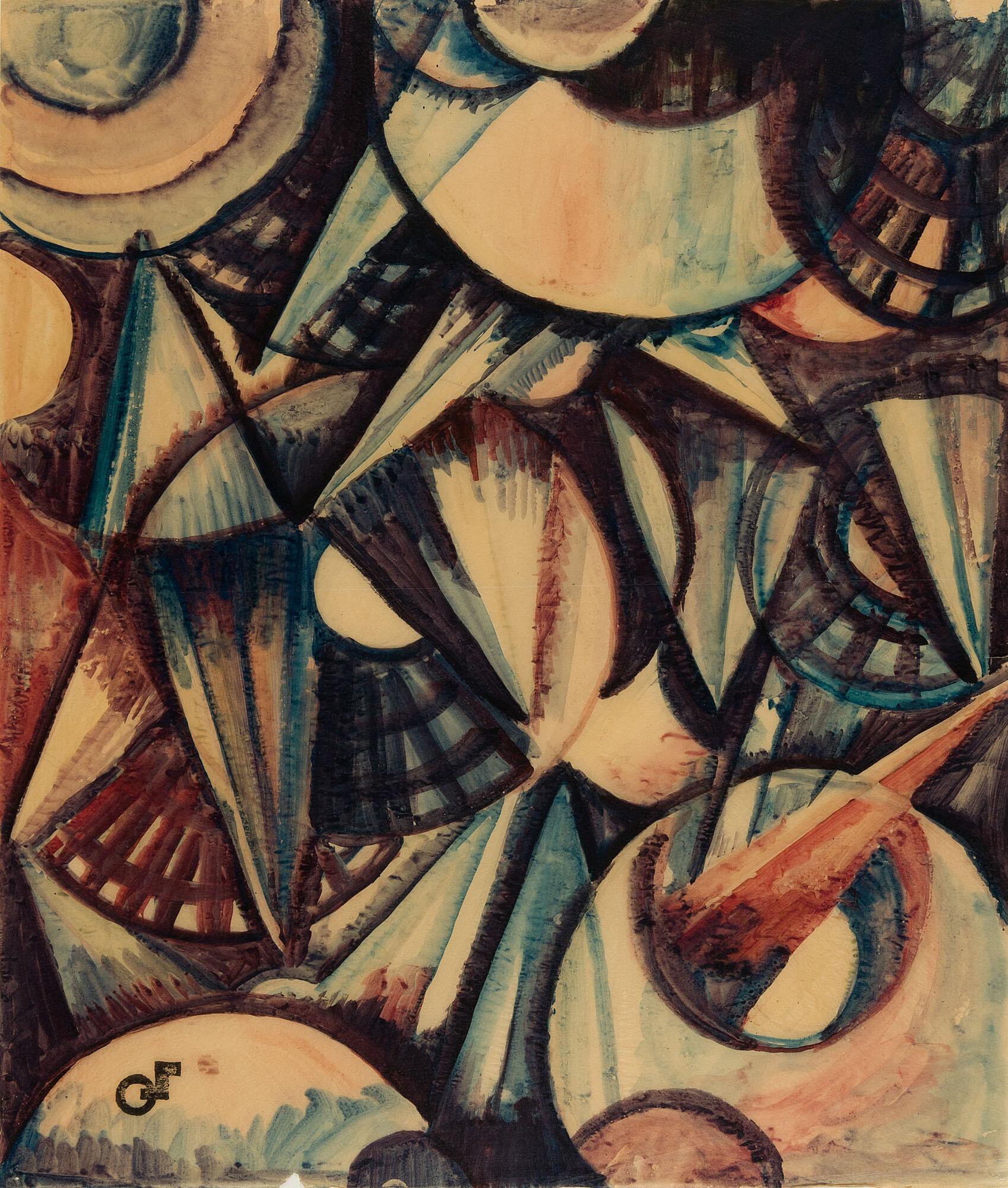 Robert Michel - Komposition mit Kreisen.