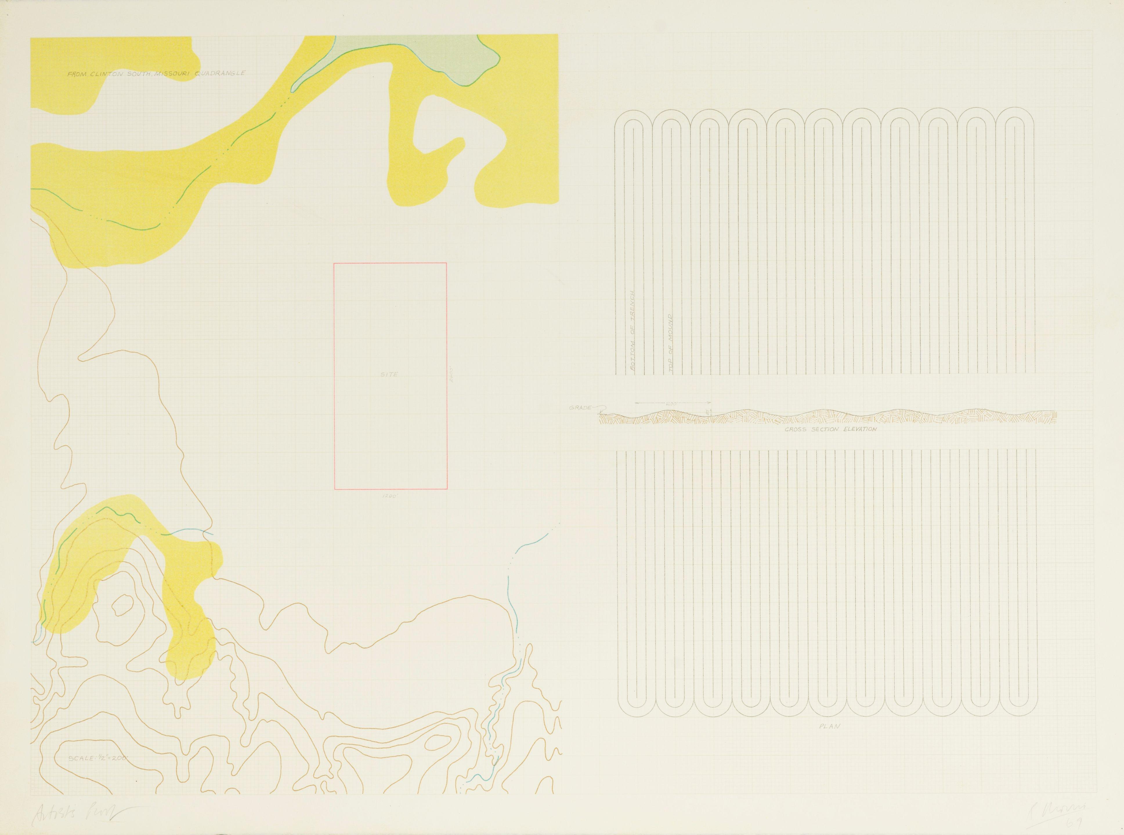 Robert Morris - Mounds And Trenches & Waterfall, 1969