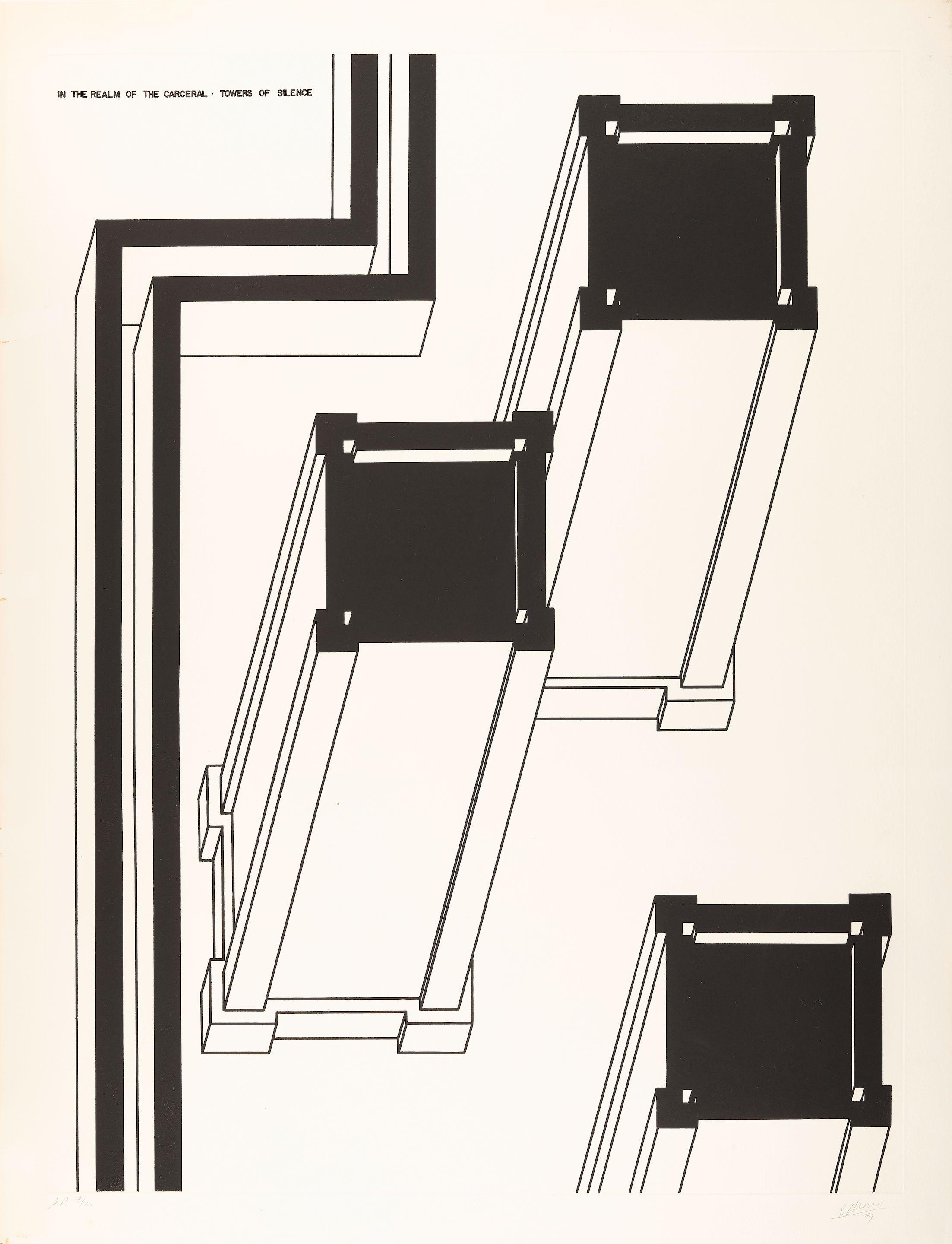 Robert Morris - Towers Of Silence, From In The Realm Of The Carceral Portfolio