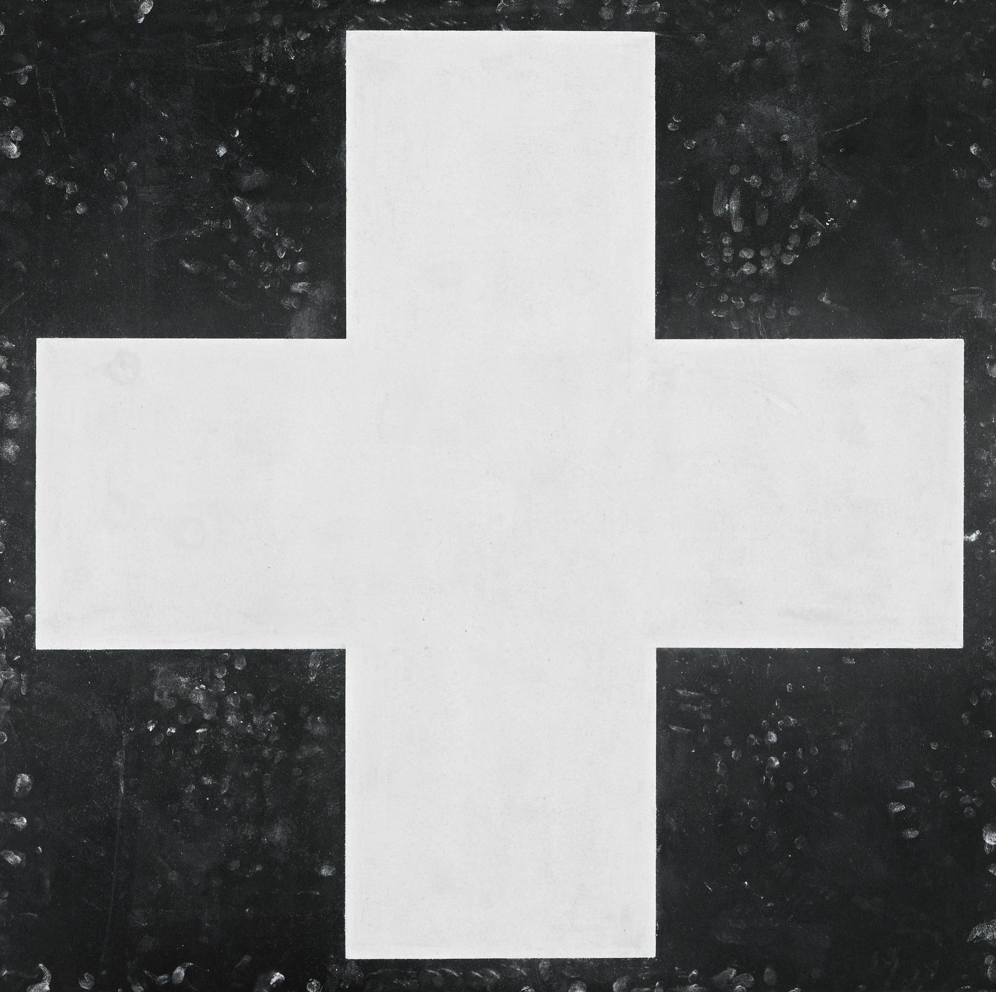 Robert Moskowitz - Red Cross (White On Black)