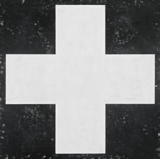 Robert Moskowitz - Red Cross (White On Black)