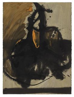 Robert Motherwell - Black Gesture On Brown (From The Elan Series)