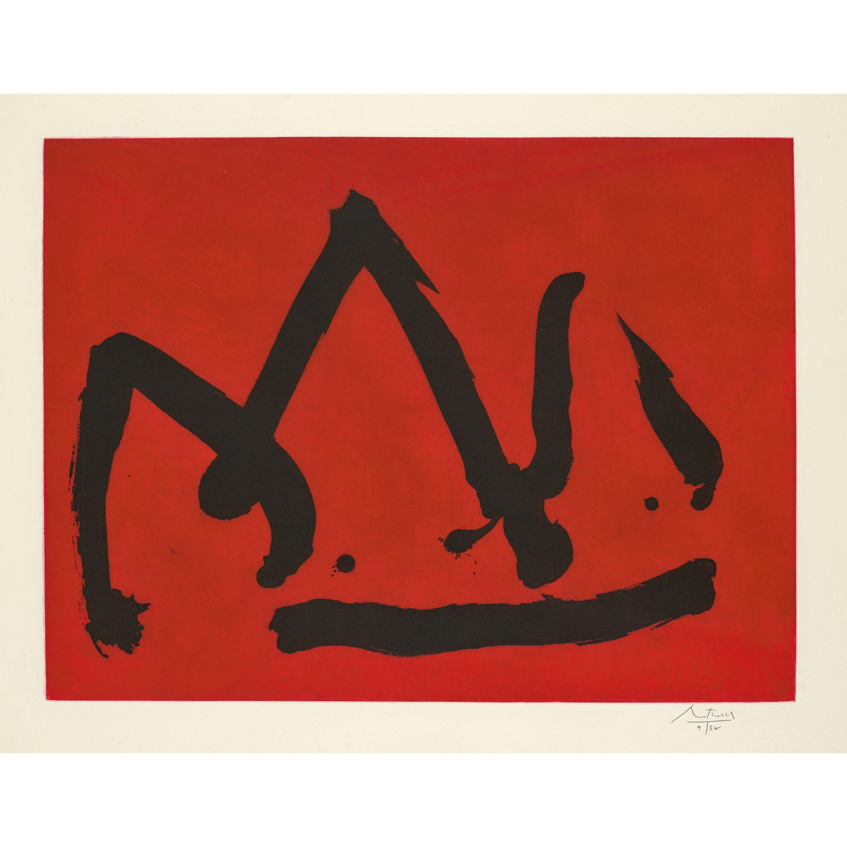 Robert Motherwell - Black Mountain (State II Red)