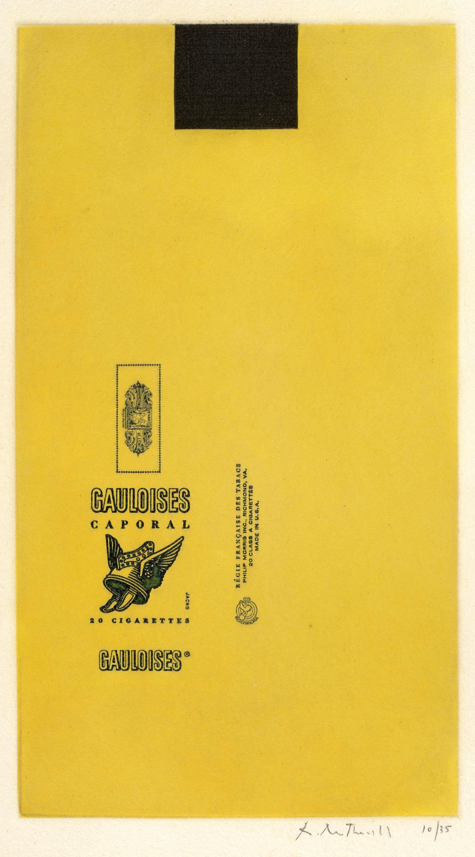 Robert Motherwell - Gauloises bleues (Yellow with Black Square)