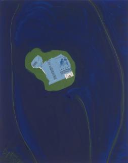 Robert Motherwell - Gauloises On Green With Ultramarine No. 3