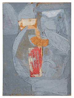 Robert Motherwell - In Ashes with Collage (Grey Collage)