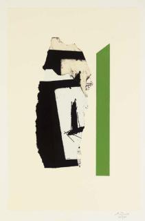 Robert Motherwell - In White with Green Stripe (B. 346; E. & B. 378)