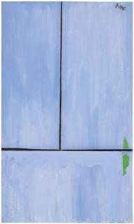 Robert Motherwell - Open No. 81: In Blue with Charcoal Line