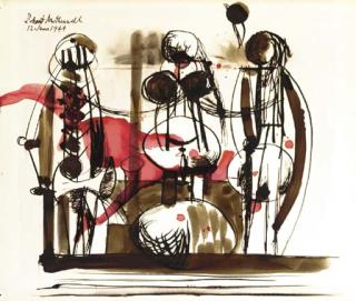Robert Motherwell - Three Personages Shot (12 June)