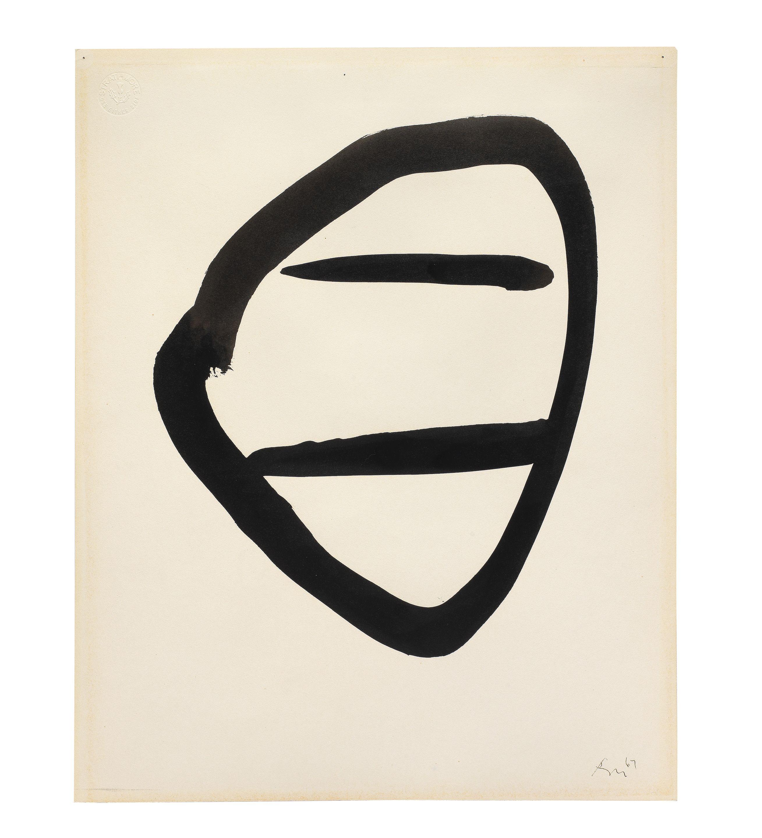 Robert Motherwell - Untitled Black on White Drawing #2